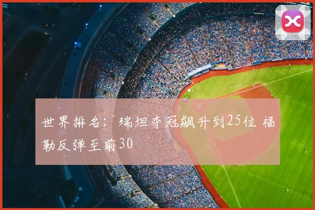 世界排名：瑞坦夺冠飙升到25位 福勒反弹至前30